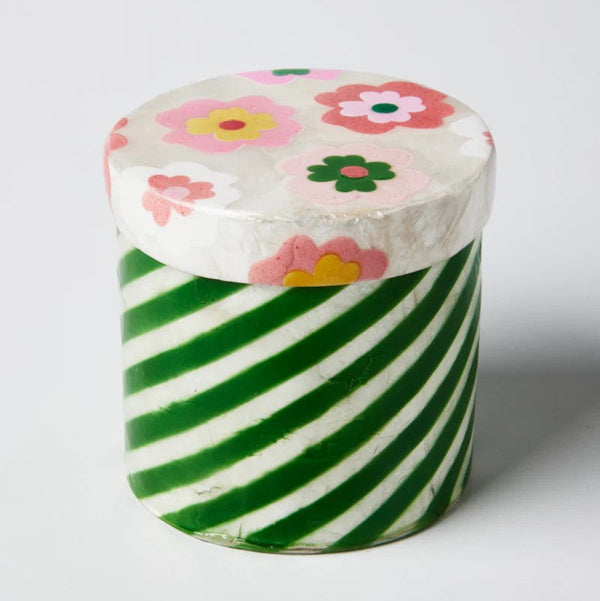 Poppy Stripe Box by Jones and Co. Australian Art Prints and Homewares. Green Door Decor. www.greendoordecor.com.au