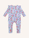 'Curious Bunny' Precious Frill Coverall | Cornflower Check by Fleur Harris. Australian Art Prints, Gifts, Fashion and Homewares. Green Door Decor. www.greendoordecor.com.au