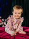 'Bunnies & Bows' Precious Frill Coverall | Pink Love by Fleur Harris. Australian Art Prints, Gifts, Fashion and Homewares. Green Door Decor. www.greendoordecor.com.au
