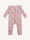 'Bunnies & Bows' Precious Frill Coverall | Pink Love by Fleur Harris. Australian Art Prints, Gifts, Fashion and Homewares. Green Door Decor. www.greendoordecor.com.au