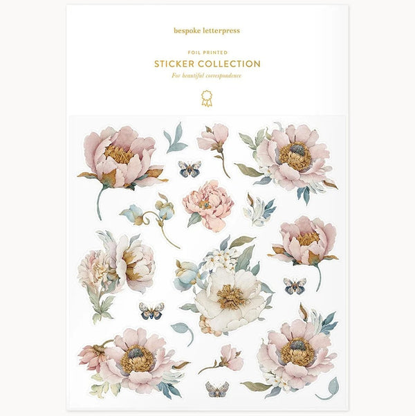 Promenade Lady Janes Garden Sticker Sheet by Bespoke Letterpress. Australian Art Prints, Gifts, Fashion and Homewares. Green Door Decor. www.greendoordecor.com.au