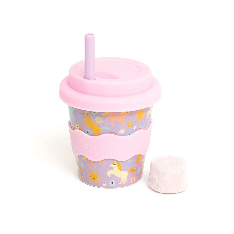 Baby Chino Cup (4oz) | Purple Unicorn by Chino Club. Australian Art Prints, Gifts, Fashion and Homewares. Green Door Decor. www.greendoordecor.com.au