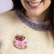 Puss in Books Brooch | Erstwilder. Australian Art Prints, Gifts, Fashion and Homewares. Green Door Decor. www.greendoordecor.com.au