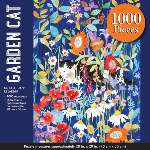 Jigsaw Puzzle (1000 Pieces) | Garden Cat by Peter Pauper Press. Australian Art Prints, Gifts, Fashion and Homewares. Green Door Decor. www.greendoordecor.com.au