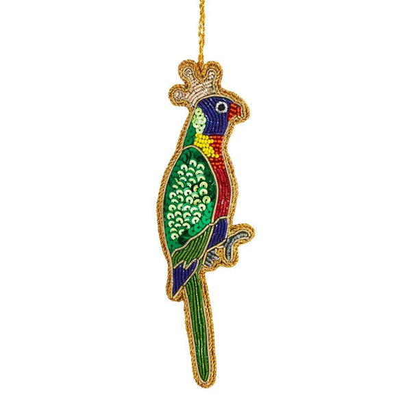 Queen Lorikeet Sequin Hanging Xmas Decoration. Australian Art Prints and Homewares. Green Door Decor. www.greendoordecor.com.au