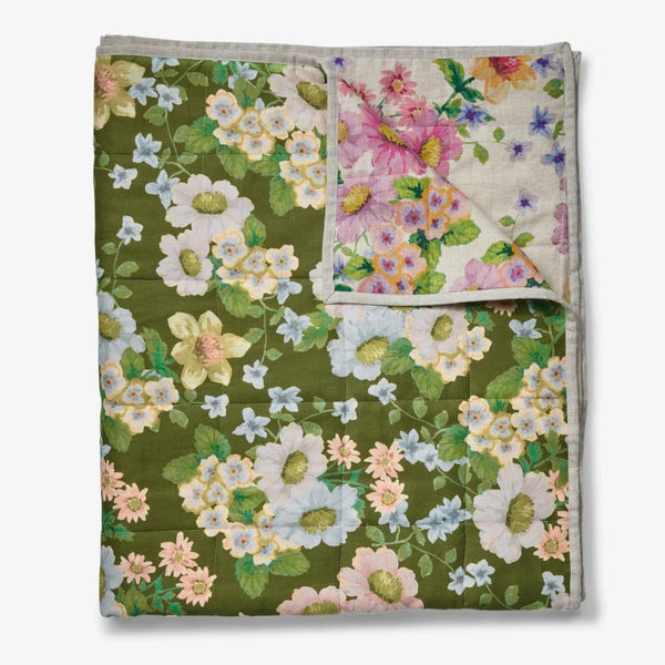 Quilted Throw | Buttercup Olive Multi