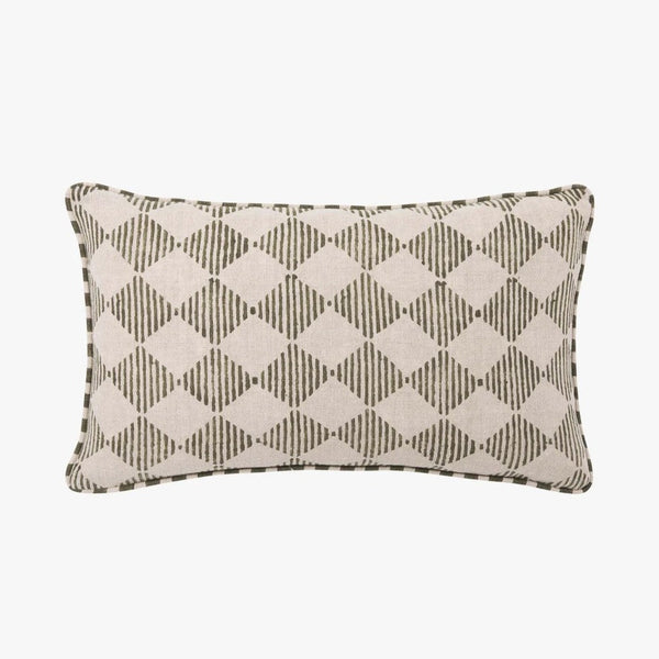 'Quinn' Mini Linen Cushion (30x50cm) | Olive by L&M Home. Australian Art Prints, Gifts, Fashion and Homewares. Green Door Decor. www.greendoordecor.com.au