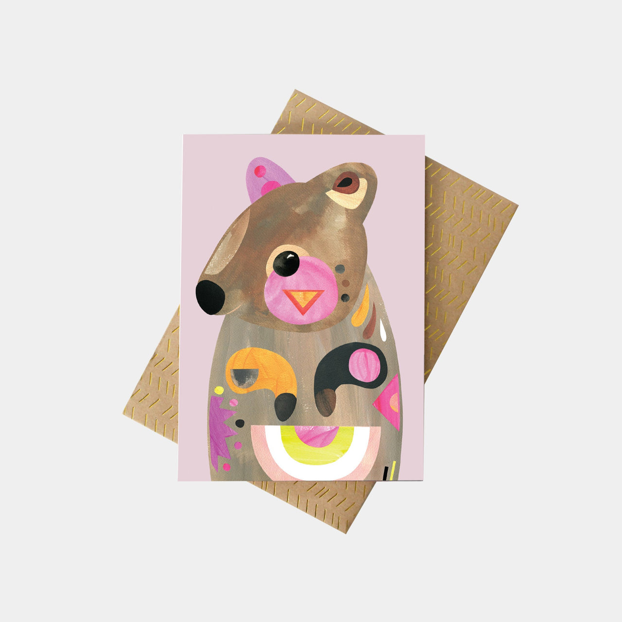 Quokka Greeting Card by Pete Cromer. Australian Art Prints and Homewares. Green Door Decor. www.greendoordecor.com.au