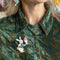 Rabbit Waiter Brooch | Erstwilder x Fleur Harris x Enid Blyton 'The Magic Faraway Tree'. Australian Art Prints, Gifts, Fashion and Homewares. Green Door Decor. www.greendoordecor.com.au