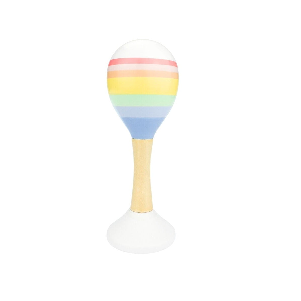 Rainbow Wooden Maraca by Eleganter Australia. Australian Art Prints and Homewares. Green Door Decor. www.greendoordecor.com.au