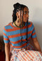 Rana Knit Tee | Terracotta Stripe by Nancybird. Australian Art Prints, Gifts, Fashion and Homewares. Green Door Decor. www.greendoordecor.com.au