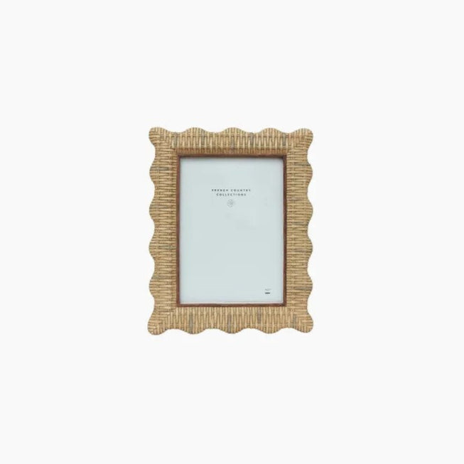 Rattan Wavy Photo Frame | 5x7 by French Country Collections. Australian Art Prints and Homewares. Green Door Decor. www.greendoordecor.com.au