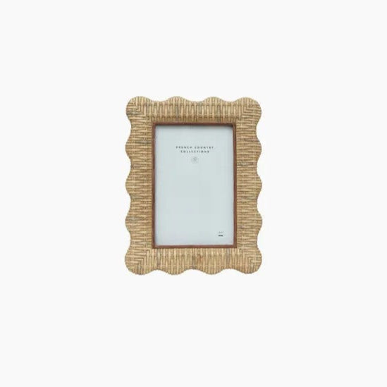 Rattan Wavy Photo Frame | 4x6 by French Country Collections. Australian Art Prints and Homewares. Green Door Decor. www.greendoordecor.com.au