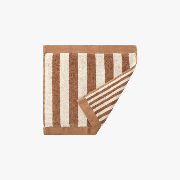 'Raye Terracotta' Face Towel by L&M Home. Australian Art Prints, Gifts, Fashion and Homewares. Green Door Decor. www.greendoordecor.com.au