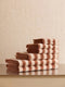'Raye Terracotta' Hand Towel by L&M Home. Australian Art Prints, Gifts, Fashion and Homewares. Green Door Decor. www.greendoordecor.com.au