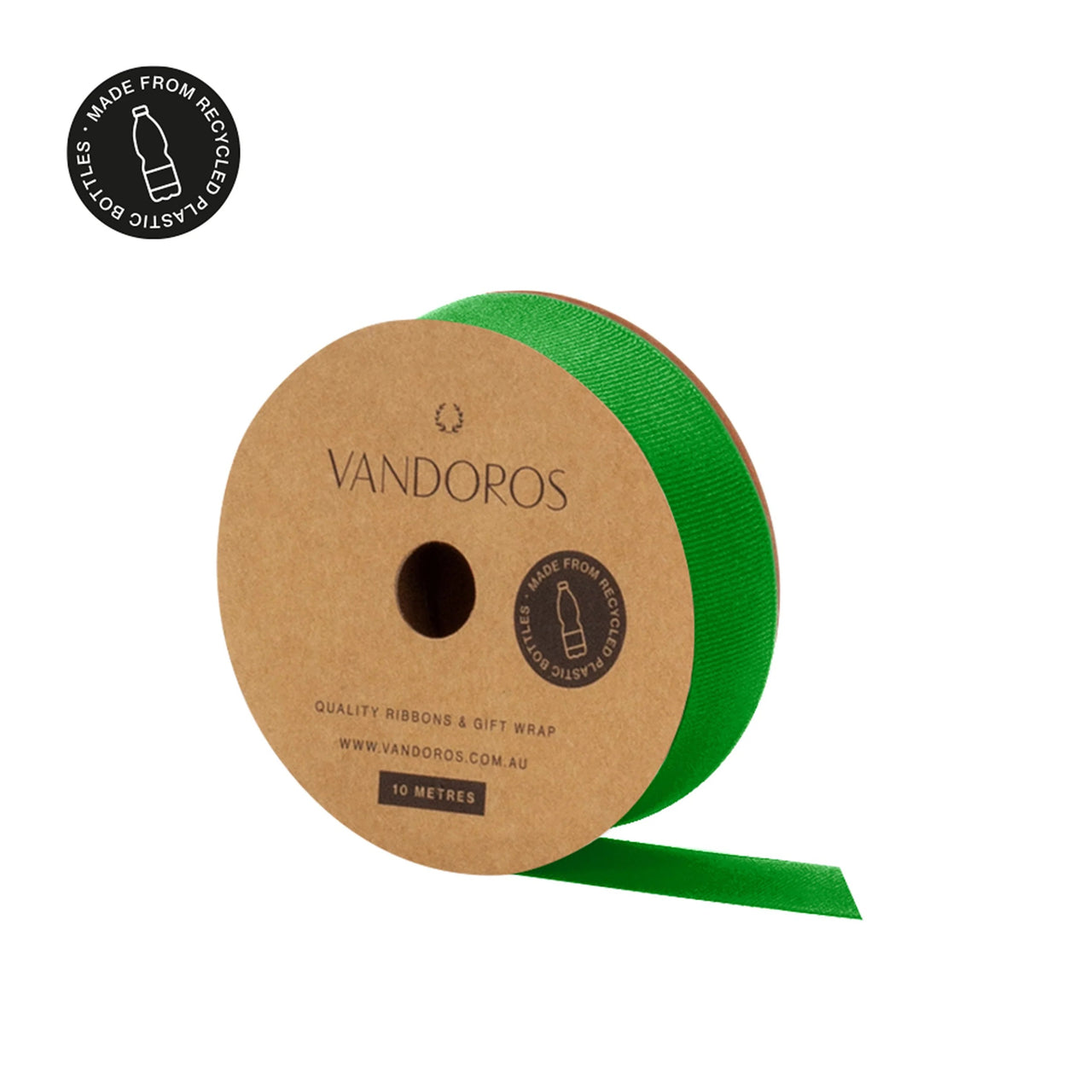 Recycled PET Grosgrain Ribbon 10M | Emerald by Vandoros. Australian Art Prints and Homewares. Green Door Decor. www.greendoordecor.com.au