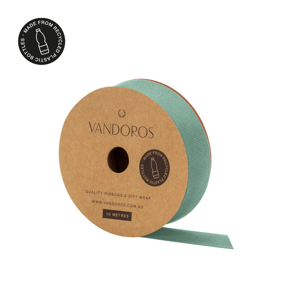 Recycled PET Grosgrain Ribbon 10M | Eucalyptus by Vandoros. Australian Art Prints and Homewares. Green Door Decor. www.greendoordecor.com.au