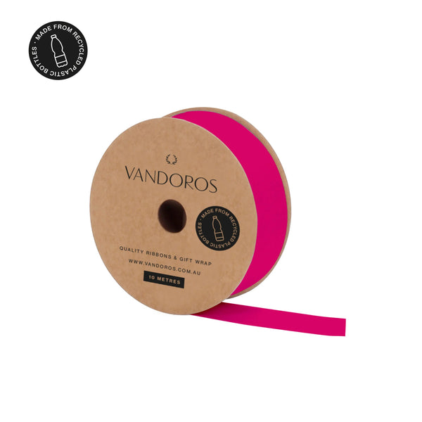 Recycled PET Grosgrain Ribbon 10M | Fuchsia by Vandoros. Australian Art Prints and Homewares. Green Door Decor. www.greendoordecor.com.au