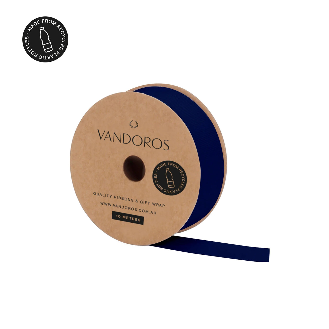 Recycled PET Grosgrain Ribbon 10M | Navy by Vandoros. Australian Art Prints and Homewares. Green Door Decor. www.greendoordecor.com.au