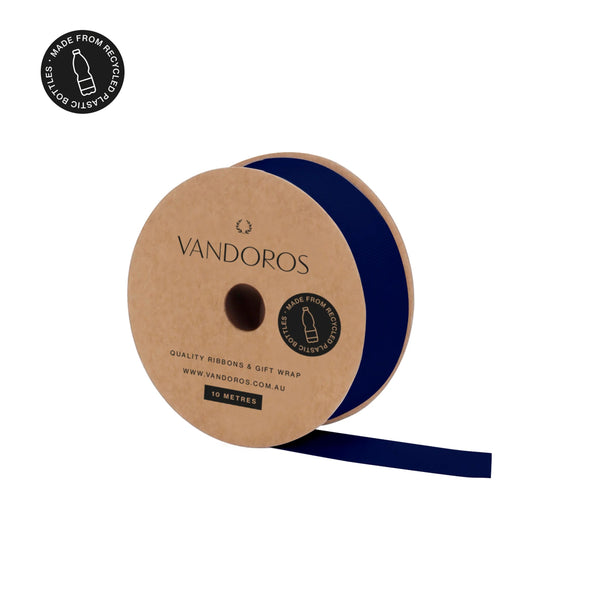 Recycled PET Grosgrain Ribbon 10M | Navy by Vandoros. Australian Art Prints and Homewares. Green Door Decor. www.greendoordecor.com.au