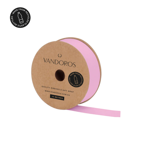Recycled PET Grosgrain Ribbon 10M | Rose Pink by Vandoros. Australian Art Prints and Homewares. Green Door Decor. www.greendoordecor.com.au