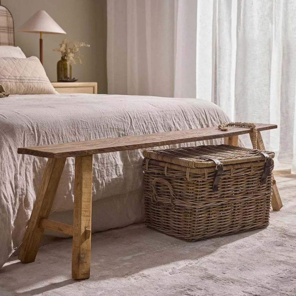 Recycled Timber Vintage Teak Long Bench by Florabelle Living. Australian Art Prints, Fashion and Homewares. Green Door Decor. www.greendoordecor.com.au