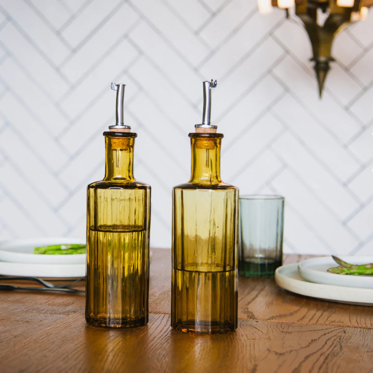 Reed Oil Bottle (Set of 2) | Amber by The Lost and Found Department. Australian Art Prints, Gifts, Fashion and Homewares. Green Door Decor. www.greendoordecor.com.au