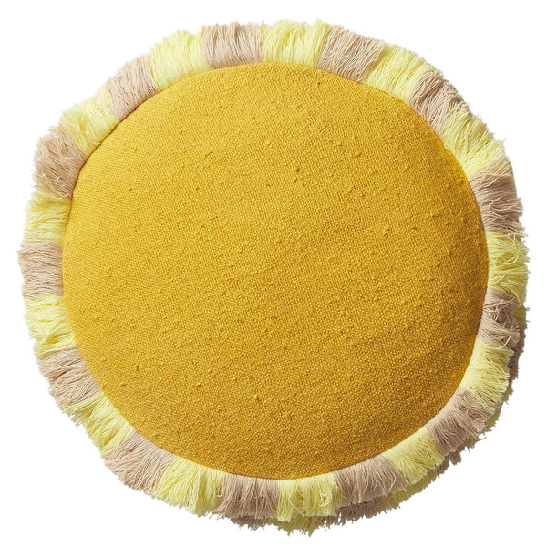 'Reese' Round Cushion | Ochre by Sage and Clare. Australian Art Prints, Gifts, Fashion and Homewares. Green Door Decor. www.greendoordecor.com.au