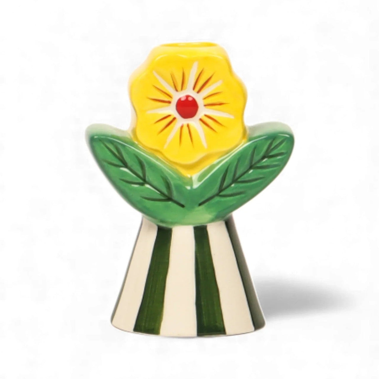 Retro Folk Stoneware Candle Holder by La La Land. Australian Art Prints, Gifts, Fashion and Homewares. Green Door Decor. www.greendoordecor.com.au