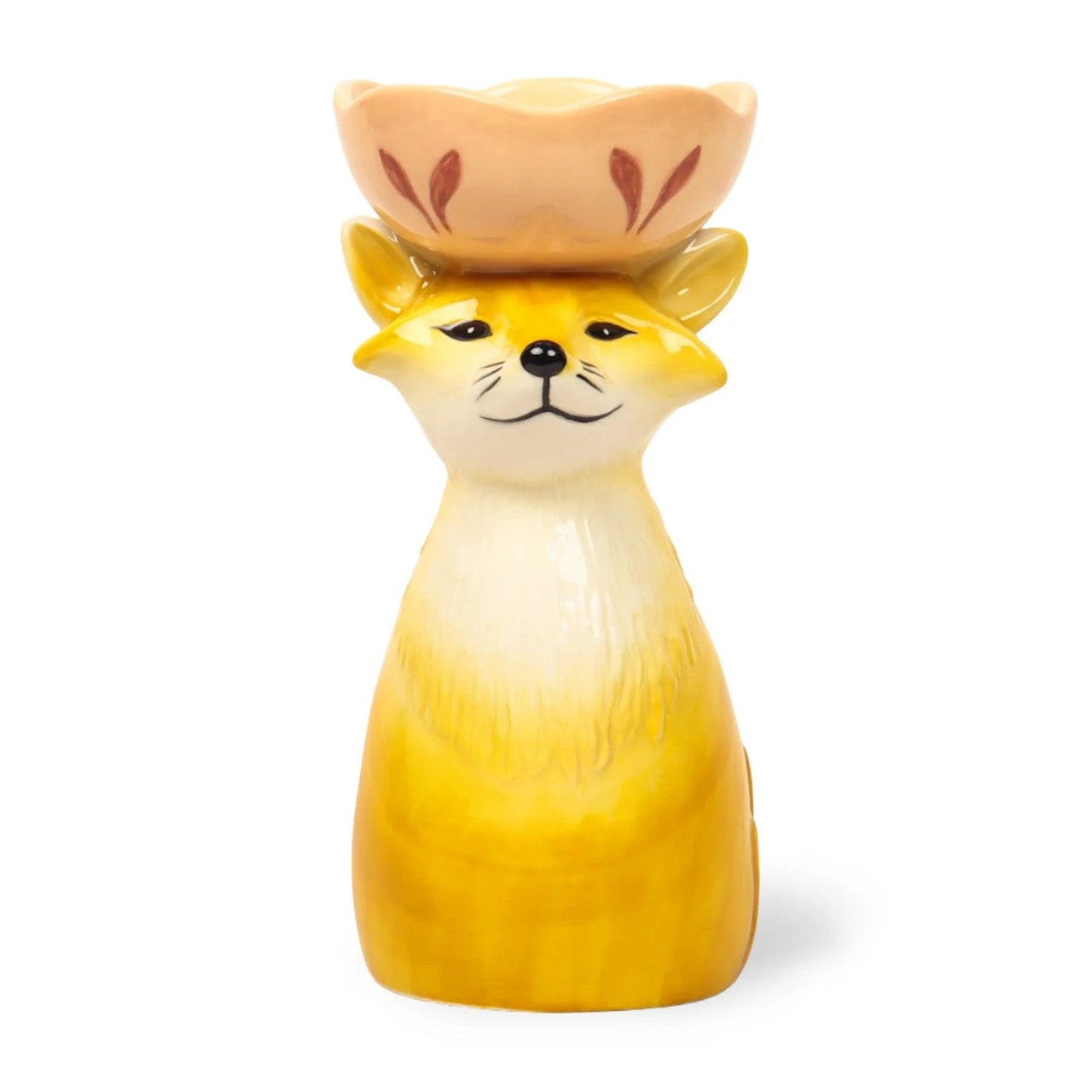 Retro Folk Stoneware Foxy Vase by La La Land. Australian Art Prints, Gifts, Fashion and Homewares. Green Door Decor. www.greendoordecor.com.au