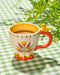 Retro Folk Stoneware Hand Painted Mug by La La Land. Australian Art Prints, Gifts, Fashion and Homewares. Green Door Decor. www.greendoordecor.com.au