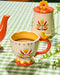 Retro Folk Stoneware Hand Painted Mug by La La Land. Australian Art Prints, Gifts, Fashion and Homewares. Green Door Decor. www.greendoordecor.com.au