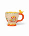 Retro Folk Stoneware Hand Painted Mug by La La Land. Australian Art Prints, Gifts, Fashion and Homewares. Green Door Decor. www.greendoordecor.com.au