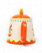 Retro Folk Stoneware Hand Painted Teapot by La La Land. Australian Art Prints, Gifts, Fashion and Homewares. Green Door Decor. www.greendoordecor.com.au