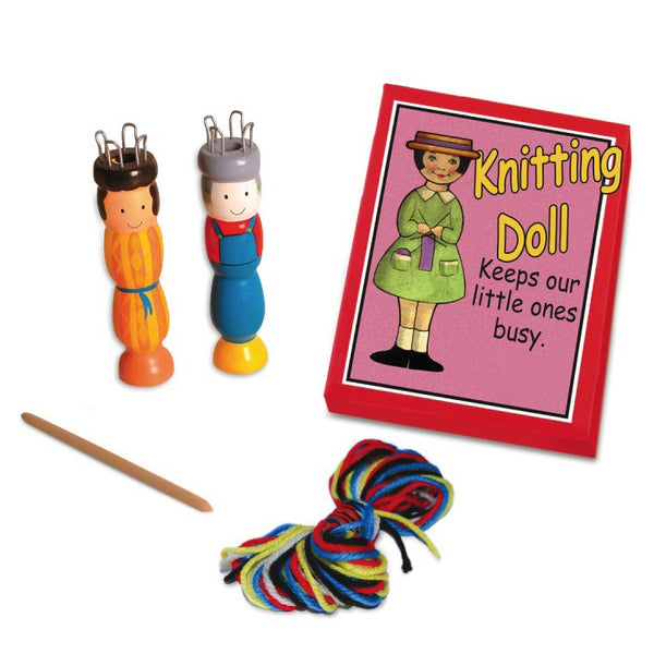 Retro Wooden Knitting Doll by Knox & Floyd. Australian Art Prints and Homewares. Green Door Decor. www.greendoordecor.com.au