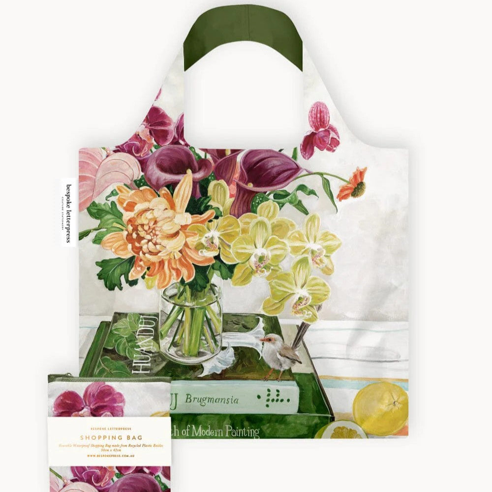 Reusable Large Shopping Bag | Fairy Wren by Bespoke Letterpress. Australian Art Prints and Homewares. Green Door Decor. www.greendoordecor.com.au