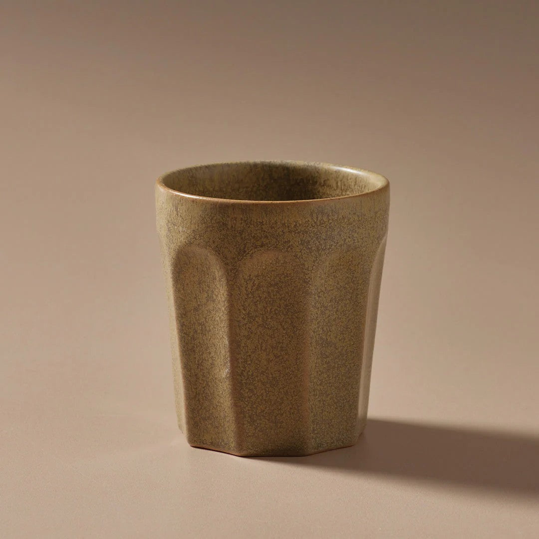 'Ritual' Latte Cup | Biscuit by Indigo Love Collectors. Australian Art Prints and Homewares. Green Door Decor. www.greendoordecor.com.au