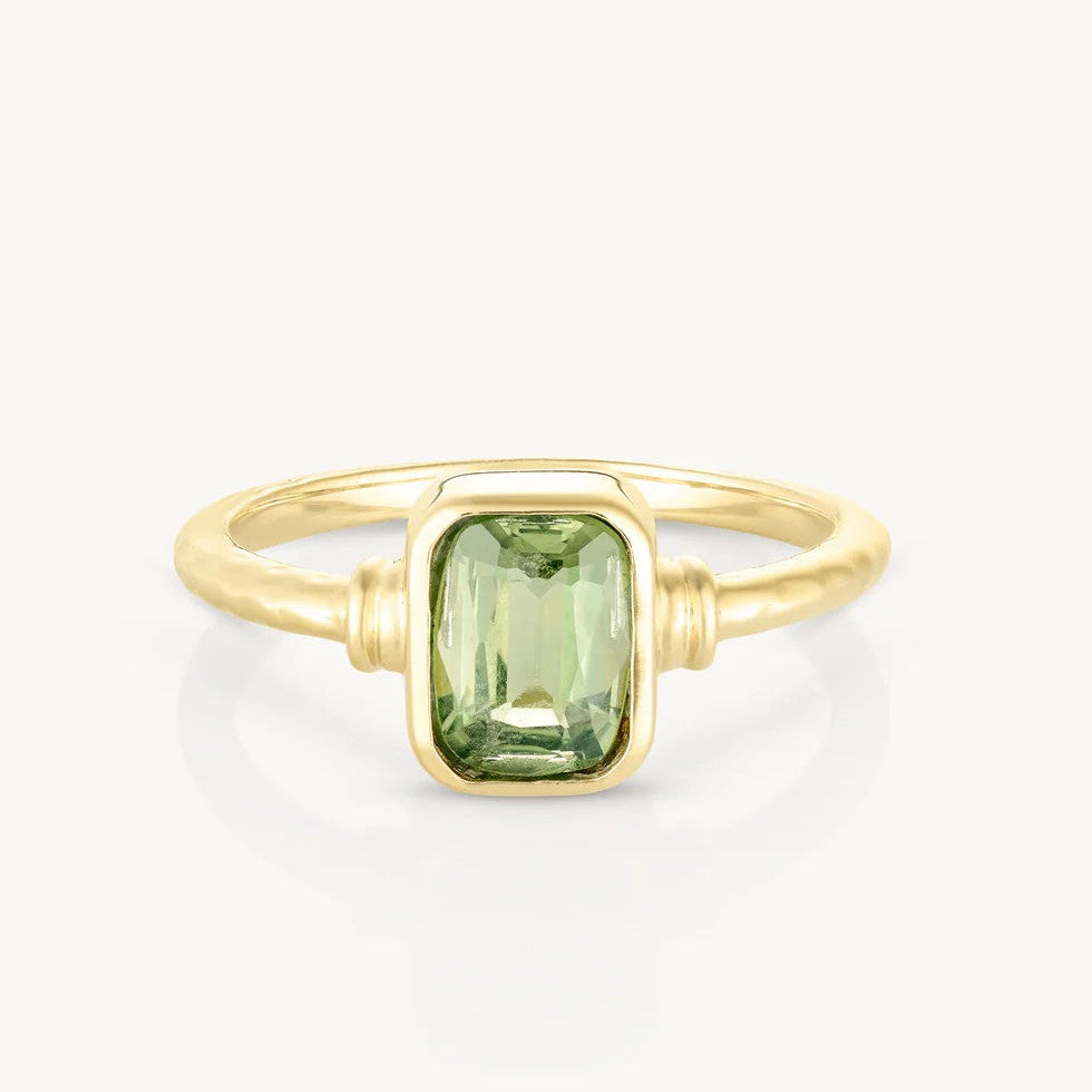 'Romy' Apatite Gold Stacker | Size 8 by ToniMay. Australian Art Prints, Gifts, Fashion and Homewares. Green Door Decor. www.greendoordecor.com.au