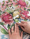 Round Puzzle (500pc) | Waratah In Blue by Bespoke Letterpress. Australian Art Prints, Gifts, Fashion and Homewares. Green Door Decor. www.greendoordecor.com.au