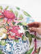 Round Puzzle (500pc) | Waratah In Blue by Bespoke Letterpress. Australian Art Prints, Gifts, Fashion and Homewares. Green Door Decor. www.greendoordecor.com.au