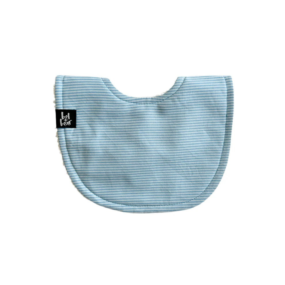 Roundie Bib | Baby Blue by Bel and Bear. Australian Art Prints, Gifts, Fashion and Homewares. Green Door Decor. www.greendoordecor.com.au