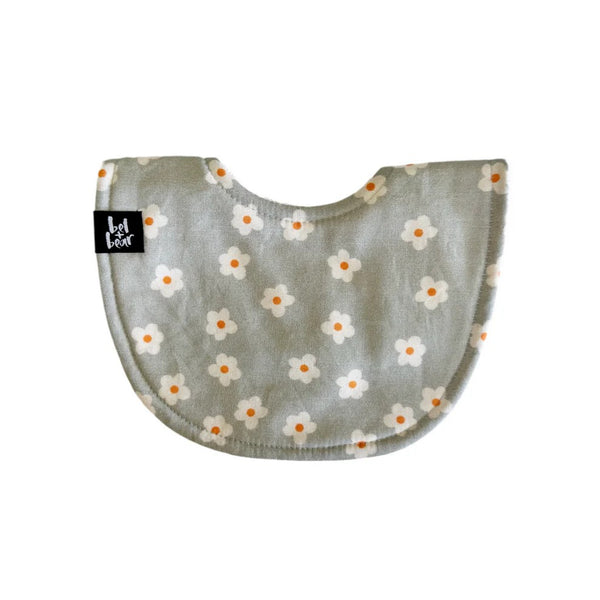 Roundie Bib | Daisy by Bel and Bear. Australian Art Prints, Gifts, Fashion and Homewares. Green Door Decor. www.greendoordecor.com.au