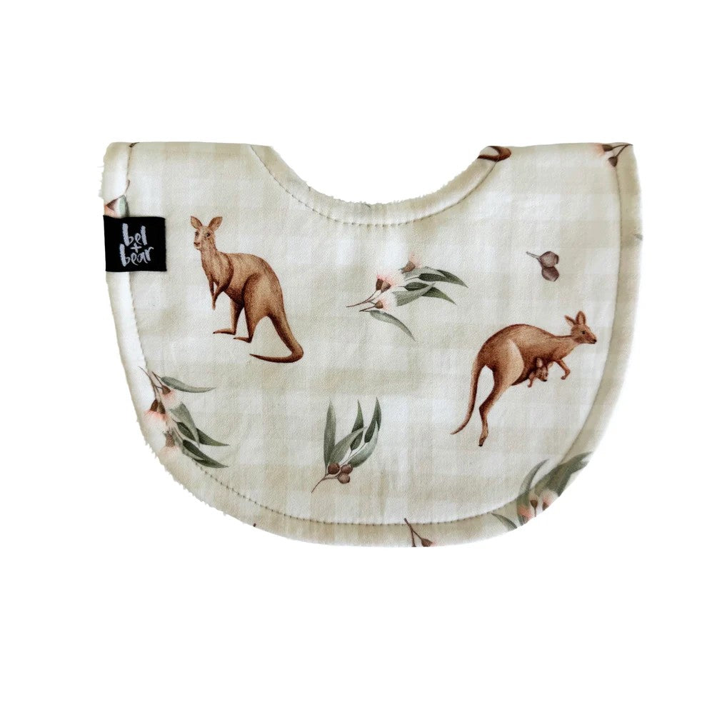 Roundie Bib | Joey by Bel and Bear. Australian Art Prints, Fashion and Homewares. Green Door Decor. www.greendoordecor.com.au