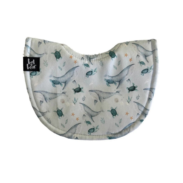 Roundie Bib | Ocean Friends by Bel and Bear. Australian Art Prints, Fashion and Homewares. Green Door Decor. www.greendoordecor.com.au