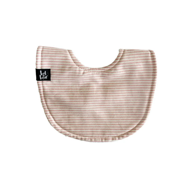 Roundie Bib | Pink Stripe by Bel and Bear. Australian Art Prints, Fashion and Homewares. Green Door Decor. www.greendoordecor.com.au
