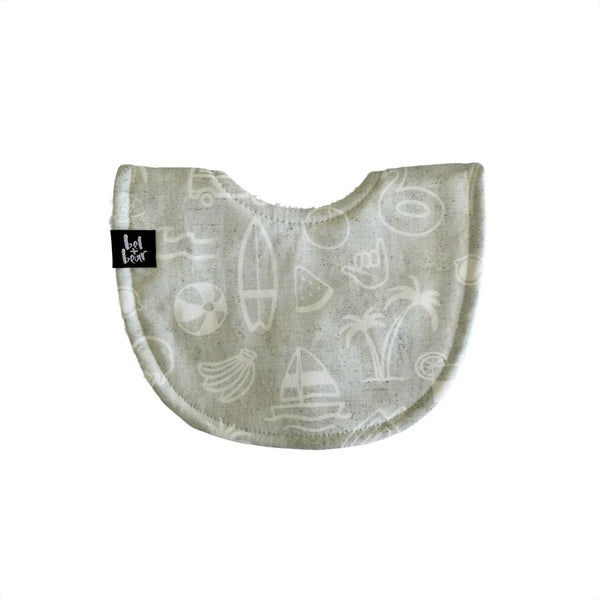 Roundie Bib | Summer Time by Bel and Bear. Australian Art Prints, Fashion and Homewares. Green Door Decor. www.greendoordecor.com.au