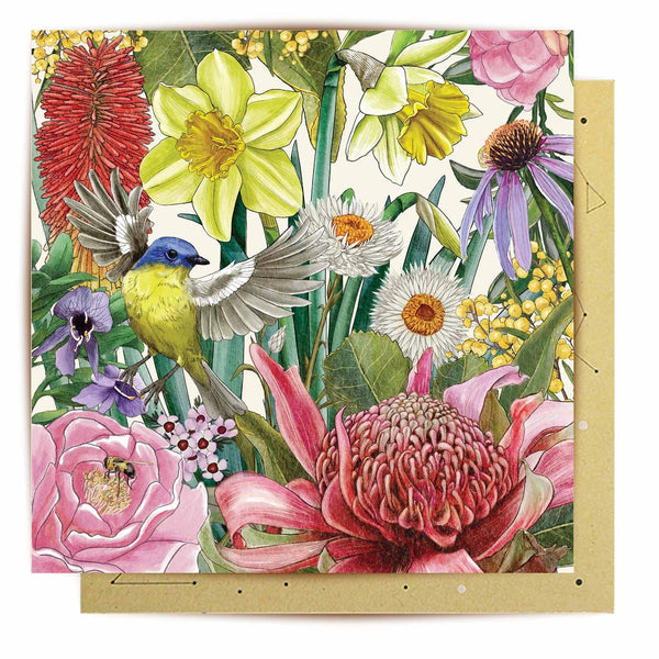 Greeting Card | Royal Botanic Gardens Victoria Florals by La La Land. Australian Art Prints, Gifts, Fashion and Homewares. Green Door Decor. www.greendoordecor.com.au