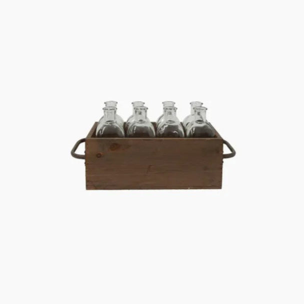 Rustic 8 Bottle Crate by French Country Collections. Australian Art Prints and Homewares. Green Door Decor. www.greendoordecor.com.au