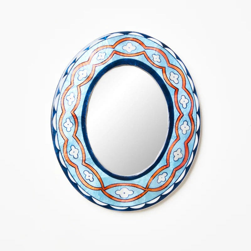 'Samira' Mirror | Blue Waves by Jones and Co. Australian Art Prints, Gifts, Fashion and Homewares. Green Door Decor. www.greendoordecor.com.au
