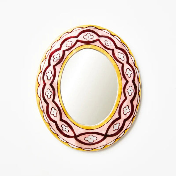 'Samira' Mirror | Pink Waves by Jones and Co. Australian Art Prints, Gifts, Fashion and Homewares. Green Door Decor. www.greendoordecor.com.au